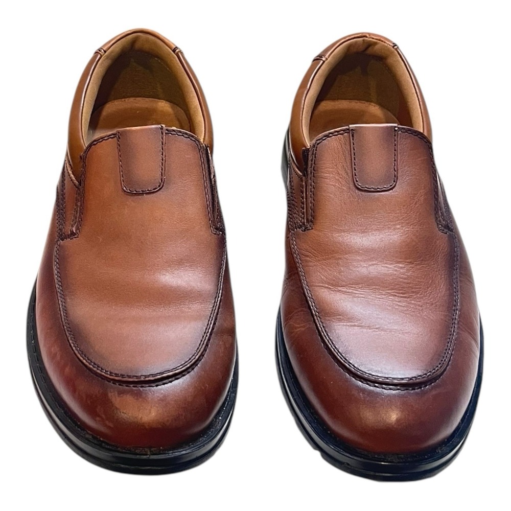 Docker's Proposal Slip On Dress‎ Shoes Mens Size 9M Brown Tan Loafer Toe Oxford